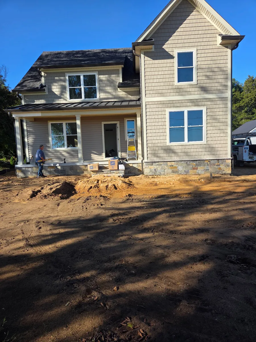 Magnolia Delaware new home construction by Wright Contracting, siding installed