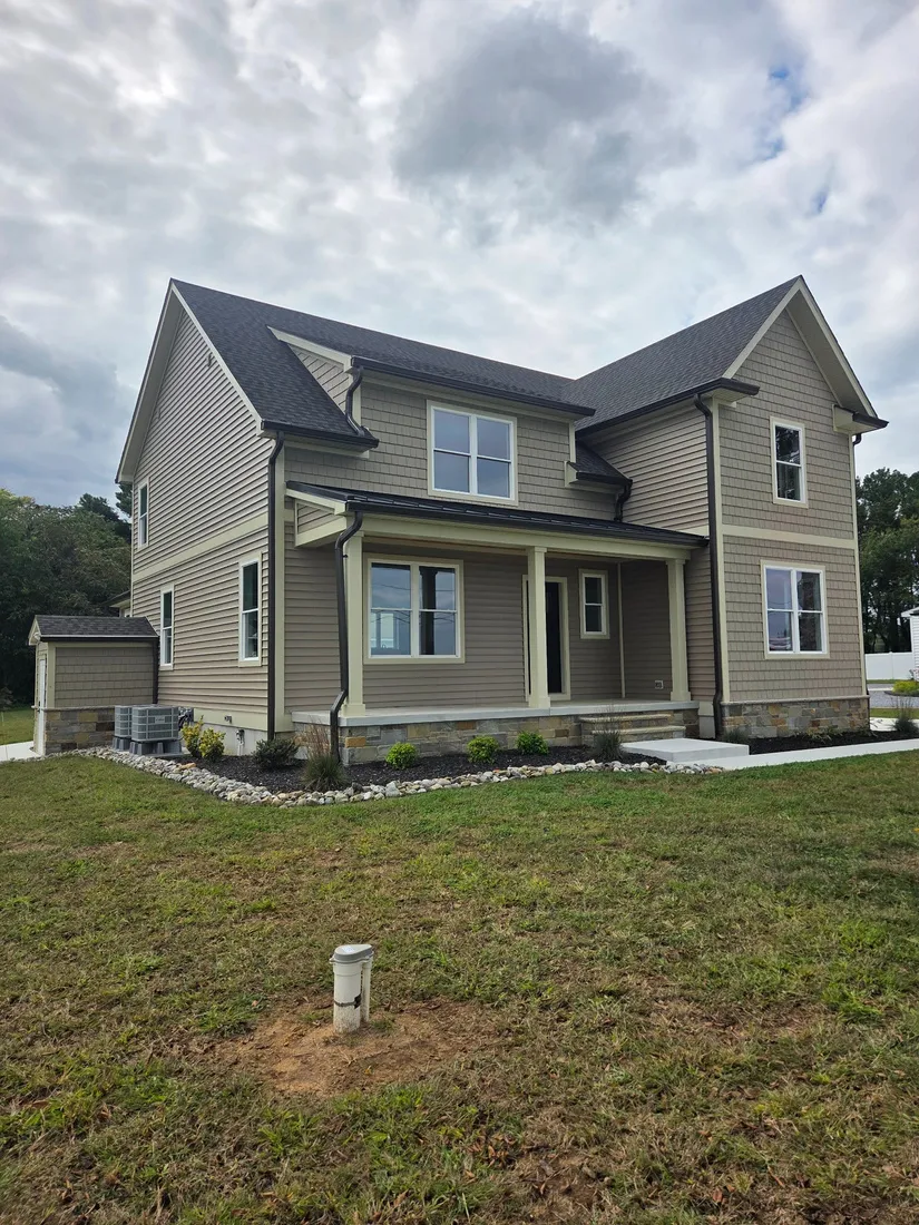 Magnolia Delaware new home construction by Wright Contracting, completed exterior angle