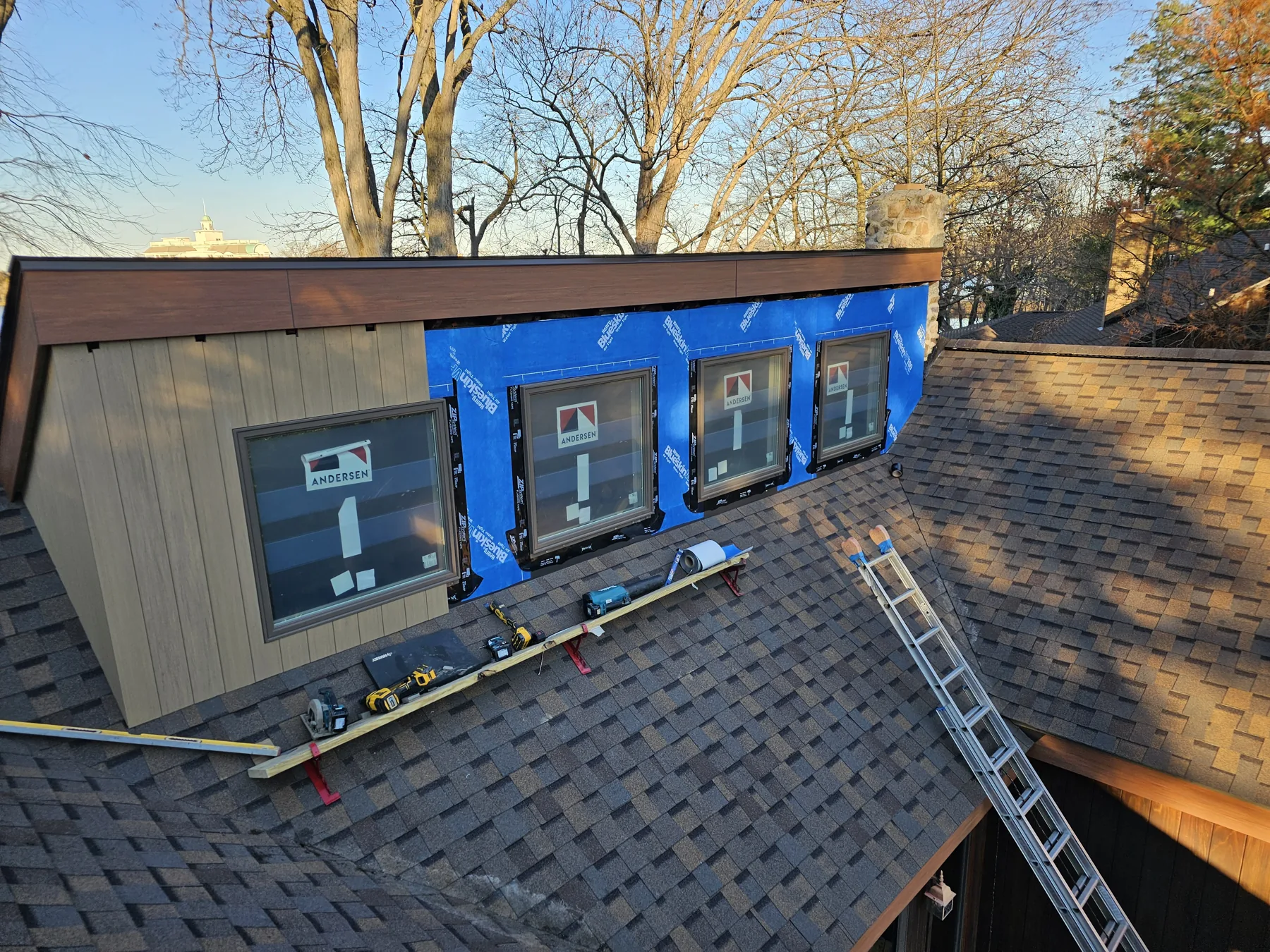 Roofing and dormer work in progress